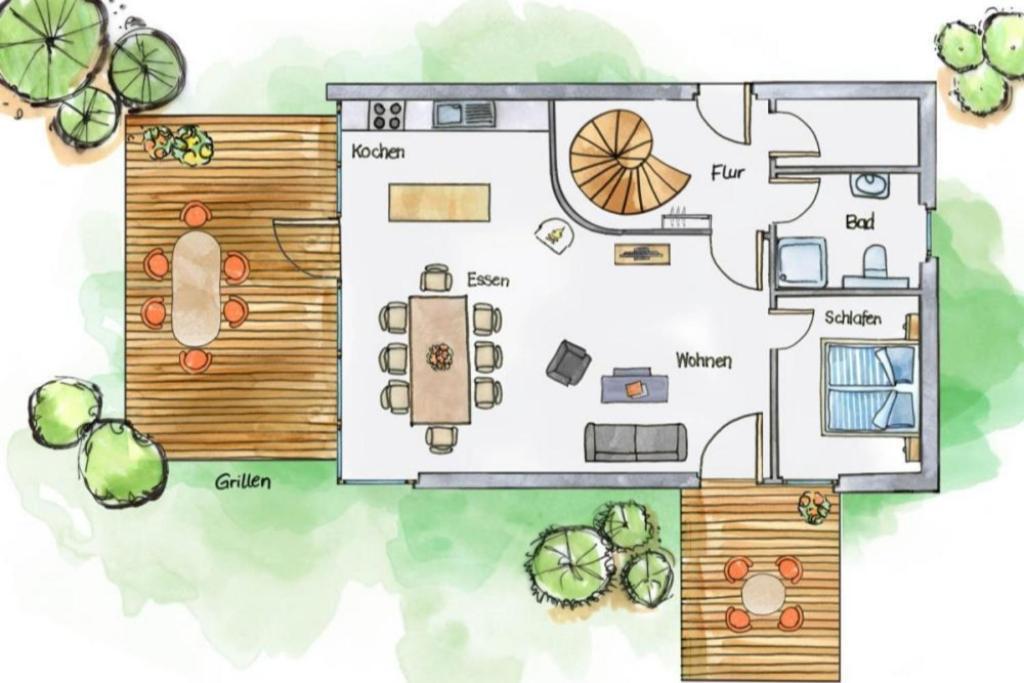 Villa W7 - Sehr Schoenes Ferienhaus Mit Toller Lage Und Super Aussicht In Roebel An Der Mueritz Extérieur photo